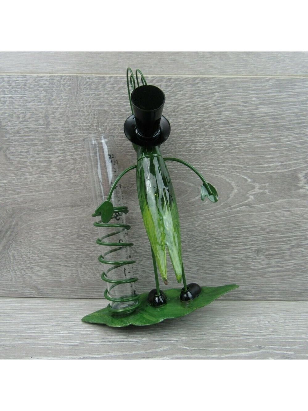 Yard Decor Garden Outdoor Grasshopper Rain Gauge - Picture 7 of 12